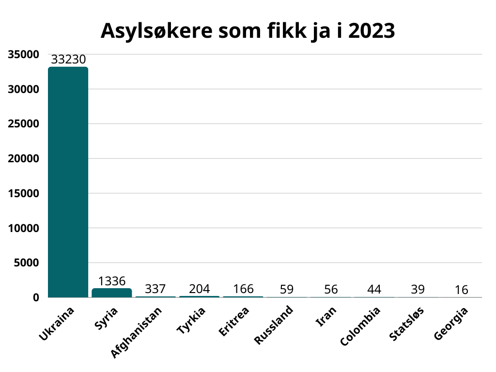 Asylsøkere som fikk ja i 2023 v2