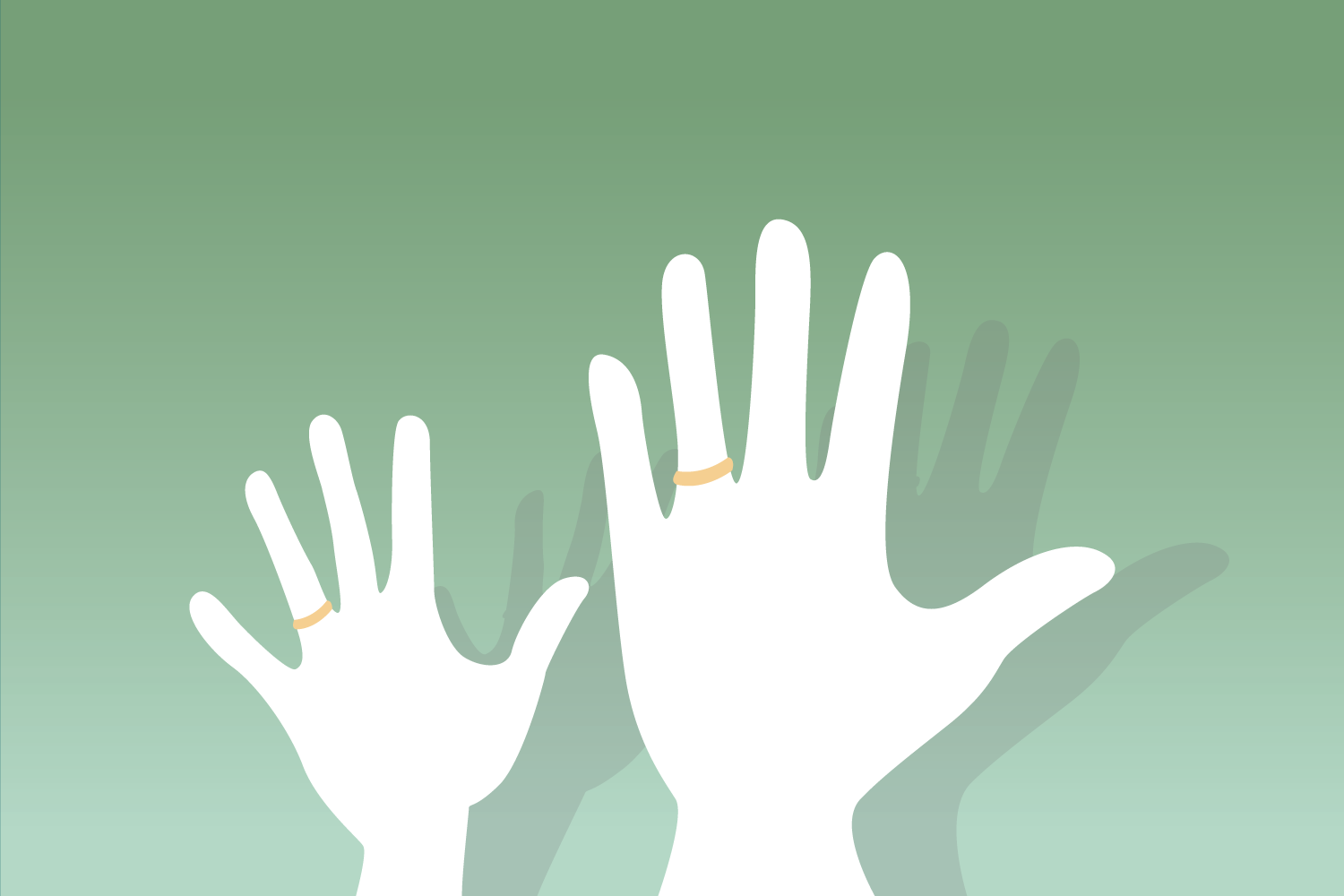 child marriage illustration of two hands