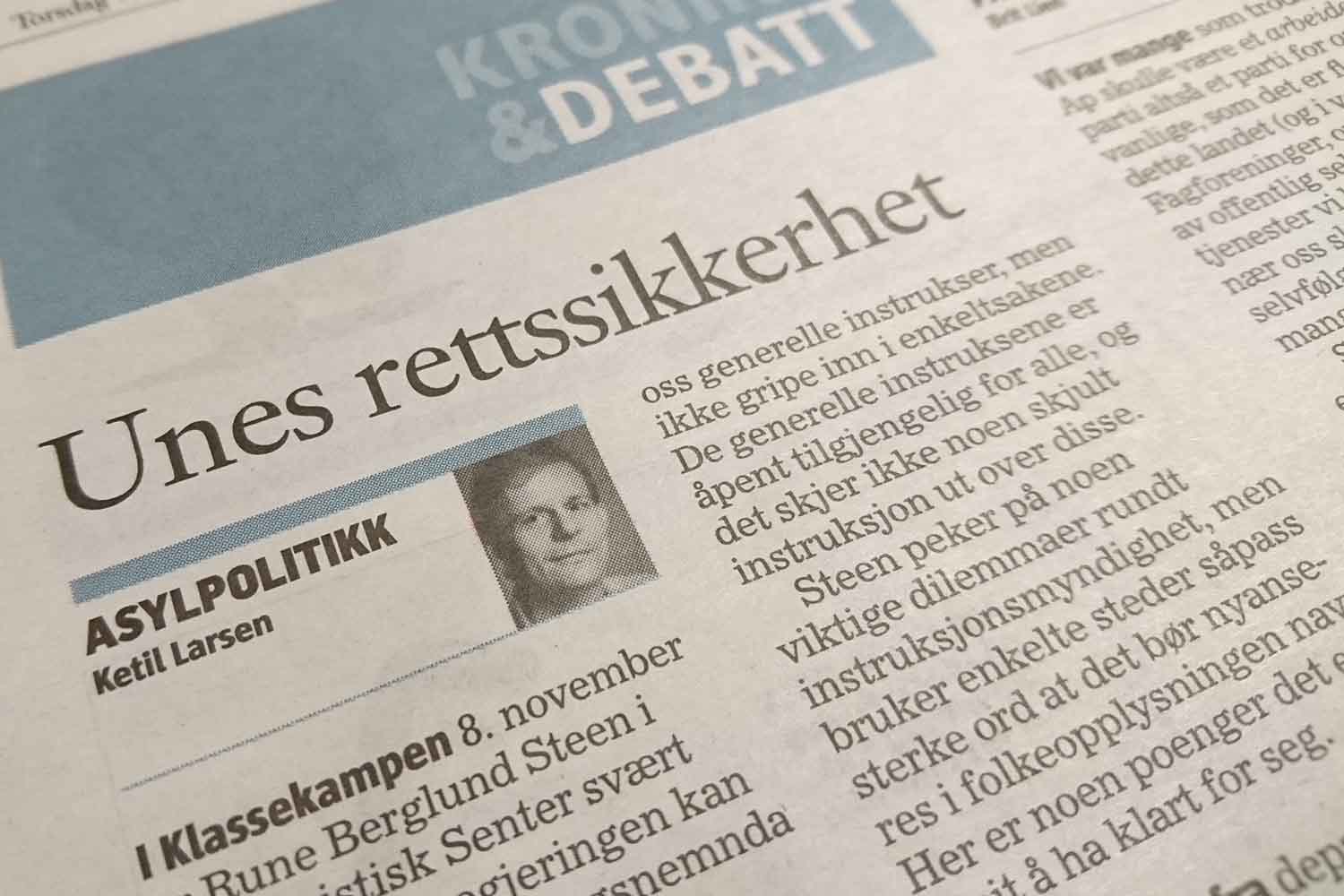 Innlegg i Klassekampen_0911207